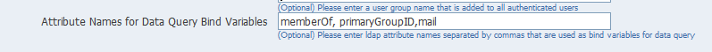Detail of LDAP configuration page