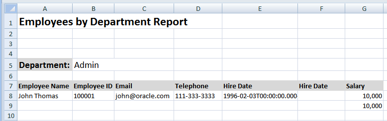 The new Hire Date column in Column F
