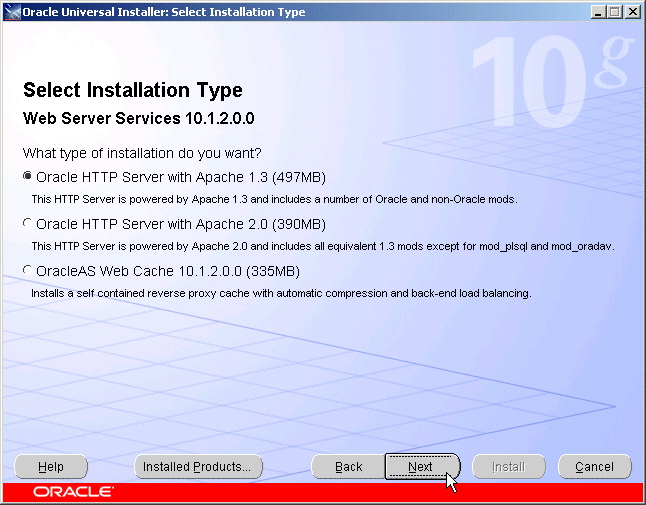 Select Installation Type