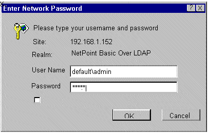 Image of login dialog.
