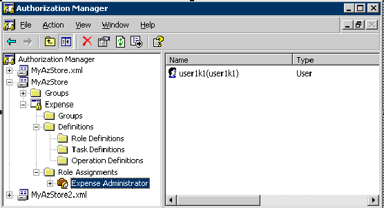 Authorization Store Hierarchy in AzMan.
