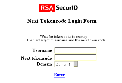 Graphic of Next Tokencode form.