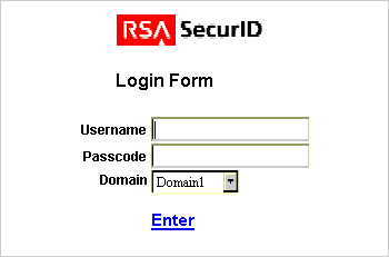 Standard SecurID Login Form for AD Forest