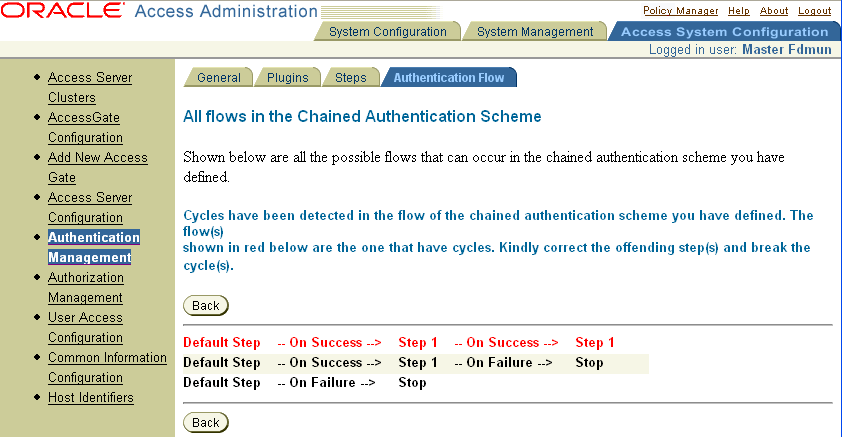 Illustration of the location of the Verify Flows button