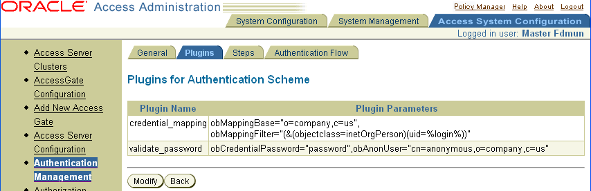 Image of a login form's plugins